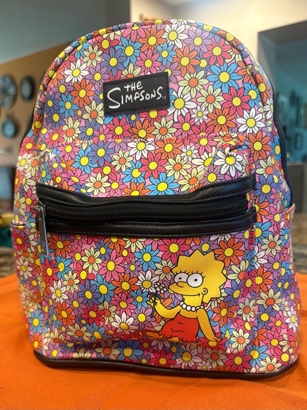 The Simpsons Kids Floral Mini Backpack - Multicolor Daisy Print